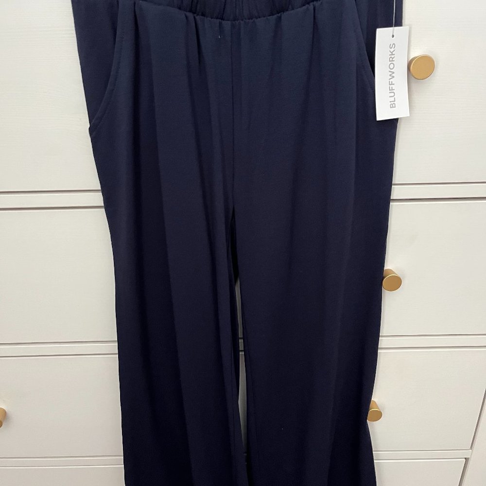 Bluffworks Threshold Wide Leg Pants - XSP, Maritime Blue (NWT) - Picture 3 of 10